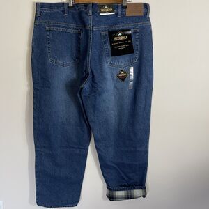 Redhead Men's Jeans Size 44/30 Straight Leg Flannel Lined Denim Blue Jeans Pants